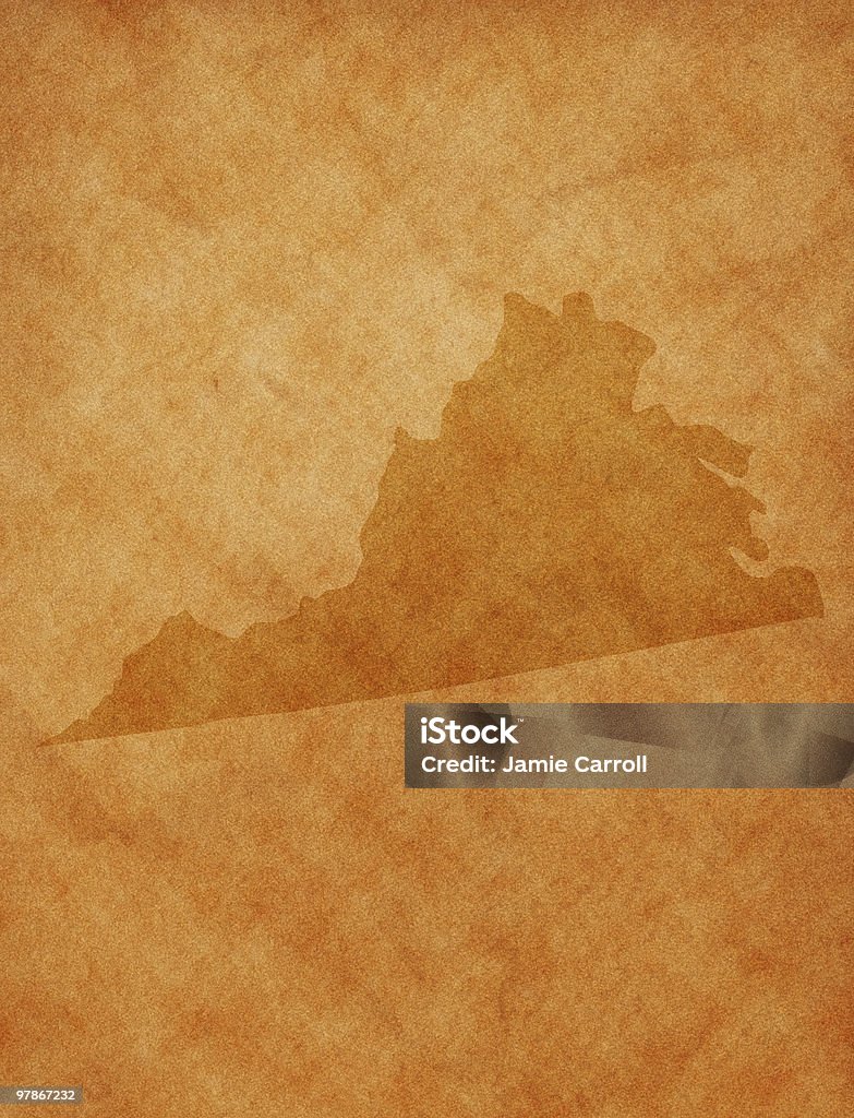 State series - Virginia A simplified shape of the state of  Virginia on a background. Cartography Stock Photo