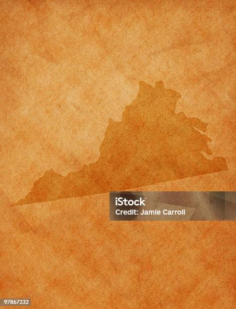 State Series Virginia Stock Photo - Download Image Now - Cartography, Color Image, Map