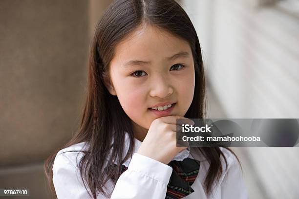 Happy Schoolgirl Stock Photo - Download Image Now - 6-7 Years, 8-9 Years, Asia