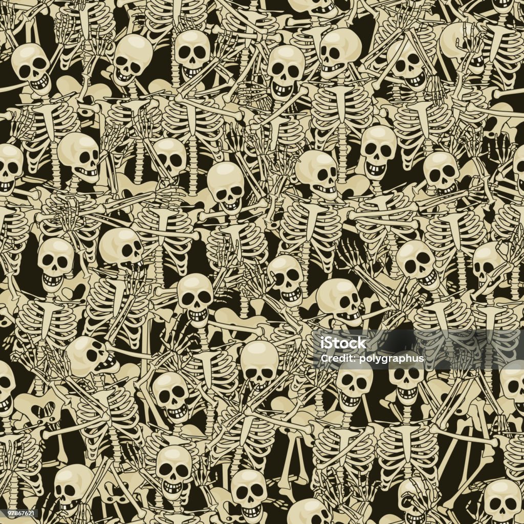 Skeletons seamless background  Seamless Pattern stock vector
