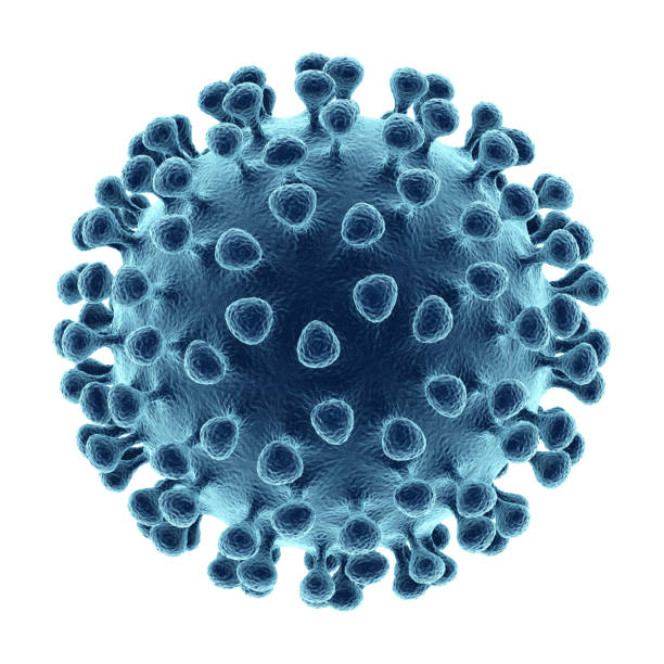 virus, isoliert auf weißem hintergrund - influenza a virus stock-fotos und bilder