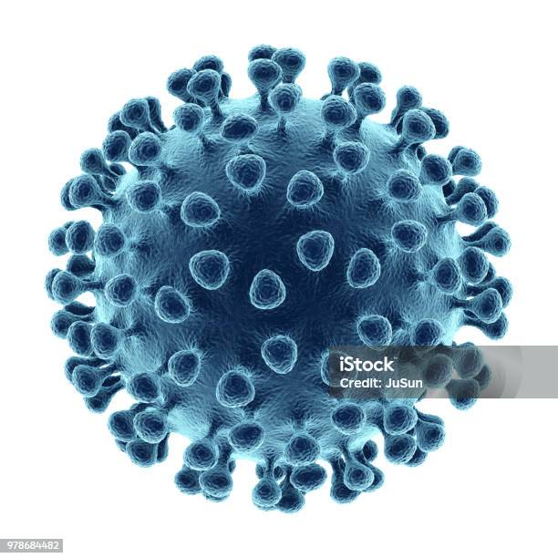 Virus Isolato Su Sfondo Bianco - Fotografie stock e altre immagini di Virus - Virus, HIV, Batterio