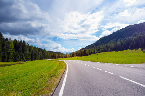 istock Mountain road at the mountains Dolomites, Italy 978703234