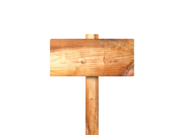 istock Wood sign isolated on a white 978709806