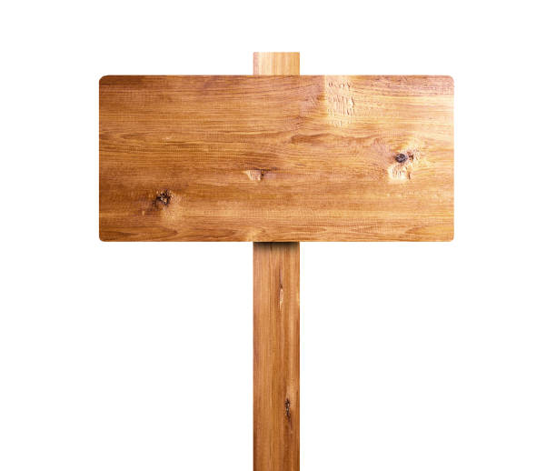 istock Wood sign isolated on a white 978709892