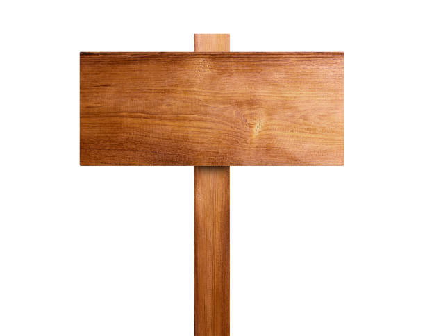 istock Wood sign isolated on a white 978714008