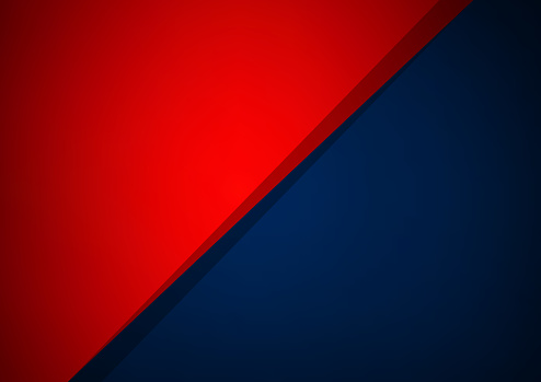 Abstract blue and red overlap vector background