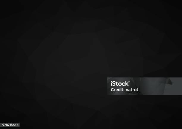 Abstract Black Geometric Background Stock Illustration - Download Image Now - Black Background, Textured, Full Frame