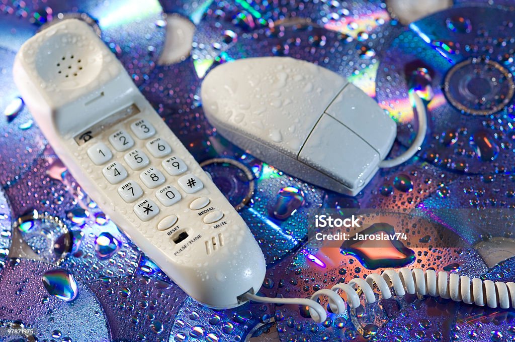 Телефон и мыши - Стоковые фото CD-ROM роялти-фри