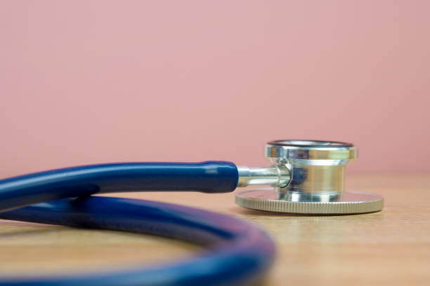 istock Stethoscope with blue tube on table, health and medical concept. 978725142
