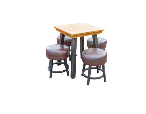 istock Table and chair set, isolated on white background with clipping path. 978730014