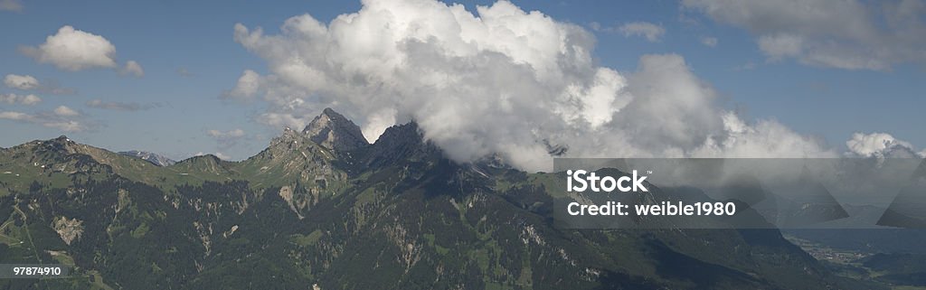 Panorama-Blick auf die Berge - Lizenzfrei Alm Stock-Foto