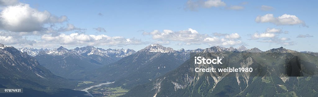 Panoramic Mountain View Tyrolean &quot;Lechtal&quot;  Backgrounds Stock Photo