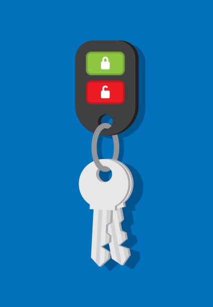 kluczyki do samochodu płaskie - valet parking stock illustrations