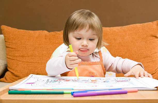 istock baby girl drawing 97877824