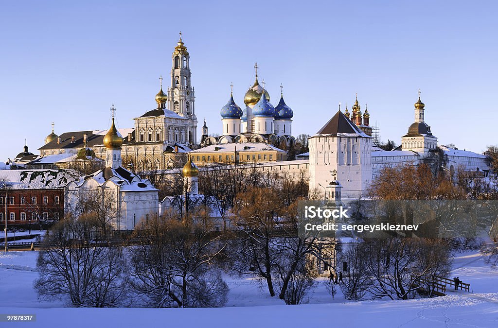 Mosteiro de Inverno Sergiev Posad - Royalty-free Mosteiro da Santíssima Trindade de São Sérgio Foto de stock