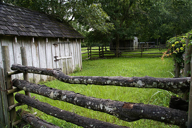 istock Farmhouse fence 97879060