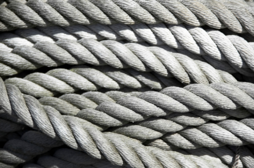 coiled rope background shot. 