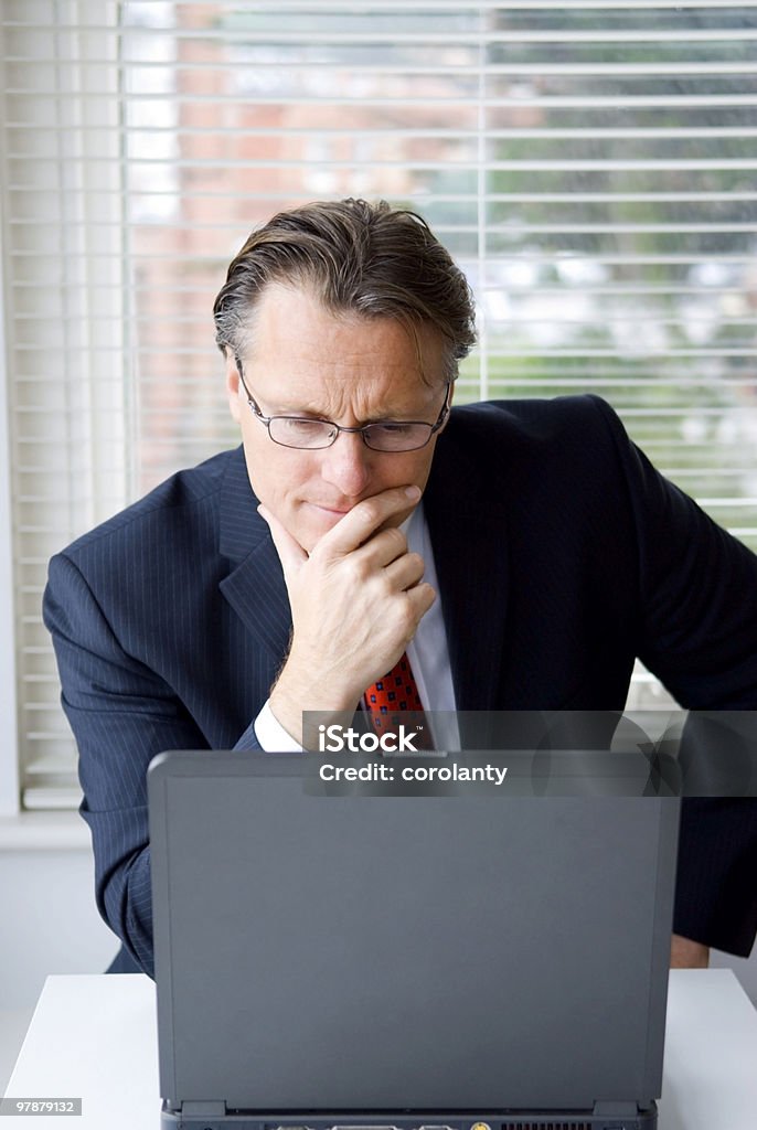 handsome businessman on computer  Adult Stock Photo