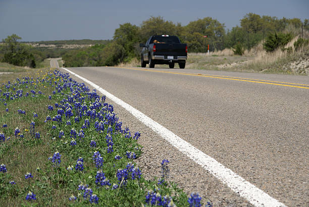 Texas road trip stock photo
