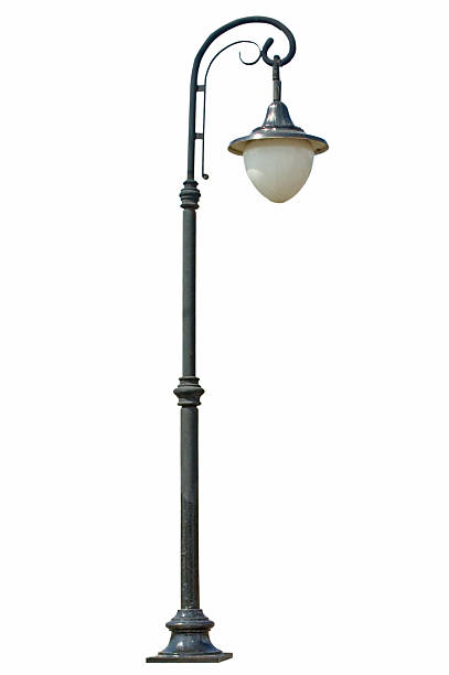 istock Street lamp isolated on white 97879704