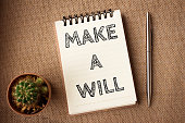 Word text Make a will on white paper on office table / business concept