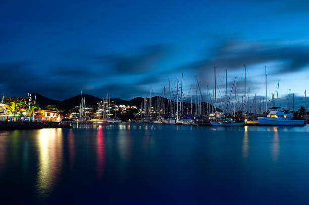 Marina in Rodney Bay stock photo