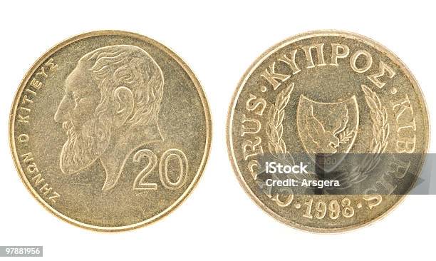 Pieniądze Z Cypr 20 Centów - zdjęcia stockowe i więcej obrazów Bez ludzi - Bez ludzi, Bliskie zbliżenie, Dwa przedmioty