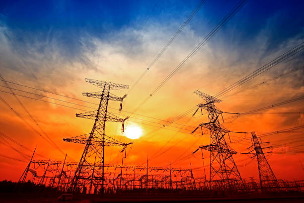 istock Electric tower, silhouette at sunset 978820538