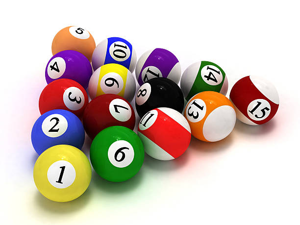 istock Billiard balls isolated on white background 97884426