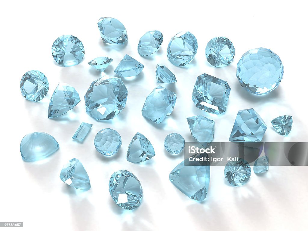 Blu topazio gemme - Foto stock royalty-free di Abbondanza