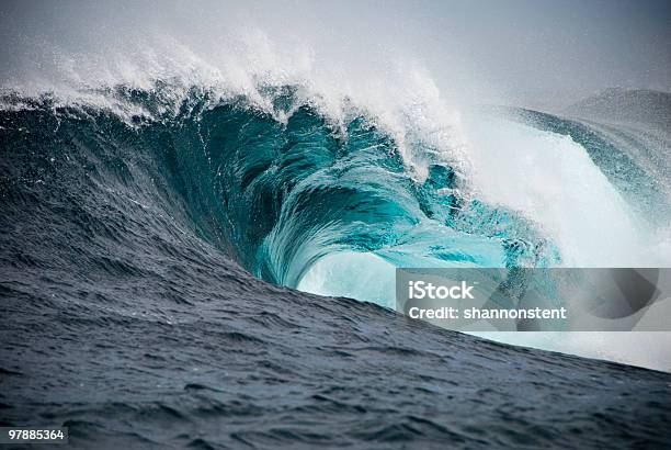 Powerful Blue Ocean Current Wave Stock Photo - Download Image Now - Beach, Blue, Breaking Wave