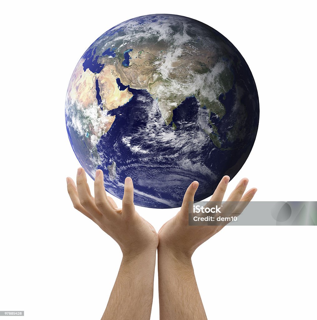 Mundo en la mano - Foto de stock de Globo terráqueo libre de derechos