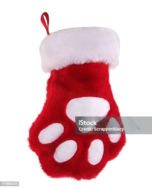 크리스마스 퍼 재고 발톱 달린 발에 대한 스톡 사진 및 기타 이미지 - 발톱 달린 발, 컷아웃, 크리스마스 양말