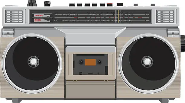 Vector illustration of Boom Box