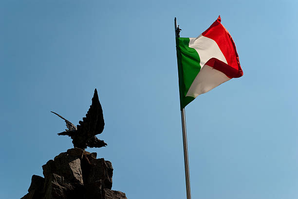 istock Italy Flag And Alpine Monument 97888388