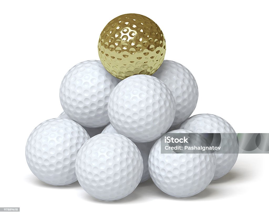 Bola de Golfe - Royalty-free Dourado - Cores Foto de stock