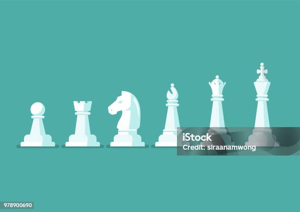 Chess Piece Vector Icons Set Stock Illustration - Download Image Now - Chess, Icon Symbol, Vector