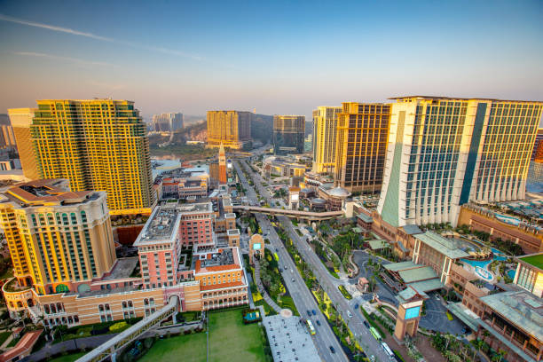 istock Macau city skyline at sunset 978907018