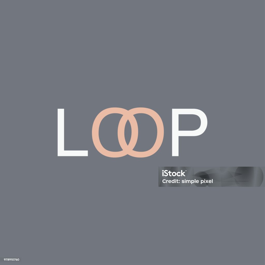 Loop Designposter Typographic Poster Loop Stock Illustration - Download Image Now - Icon ...