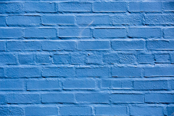 istock Brick wall painted blue in Warrenton Virginia, 978911536