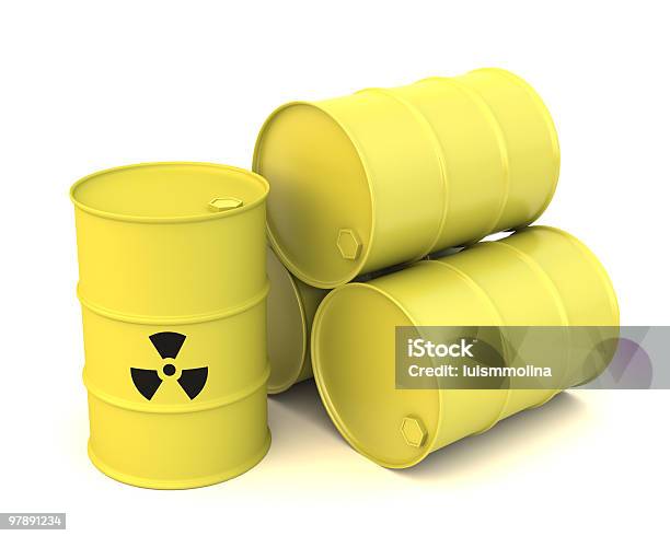 Barris Radioactivos - Fotografias de stock e mais imagens de Amarelo - Amarelo, Barril, Bidão