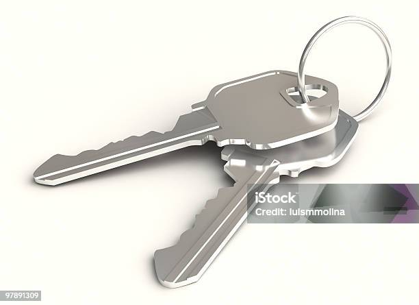 Isolated Keys Stock Photo - Download Image Now - Color Image, Copy Space, Cut Out