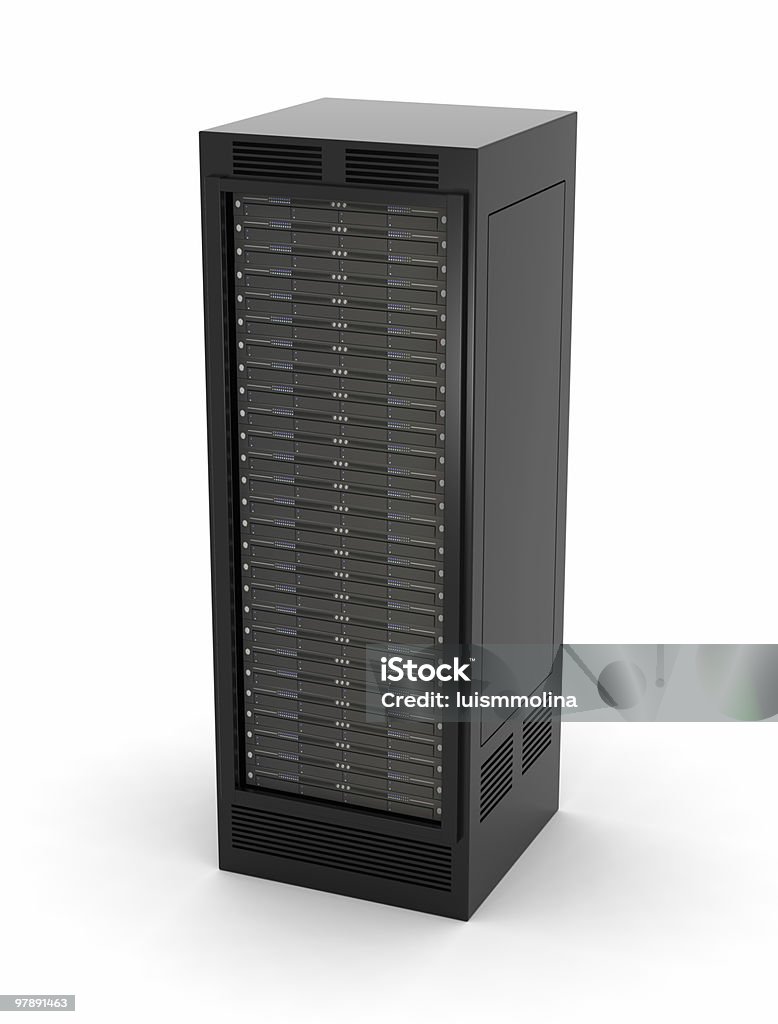 Rack of High Performance Servers  CPU Stock Photo