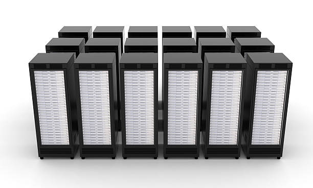 вешалка высокой производительности серверов - network server computer tower rack стоковые фото и изображения