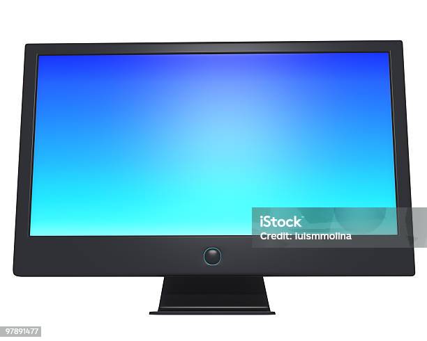 High Definition Tv Or Lcd Monitor Without Shadows Stock Photo - Download Image Now - Color Image, Computer Monitor, Device Screen