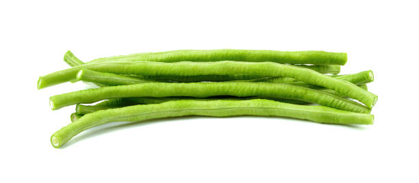 istock Yard long bean, A bunch of freshly picked cowpea isolated on white 978919342