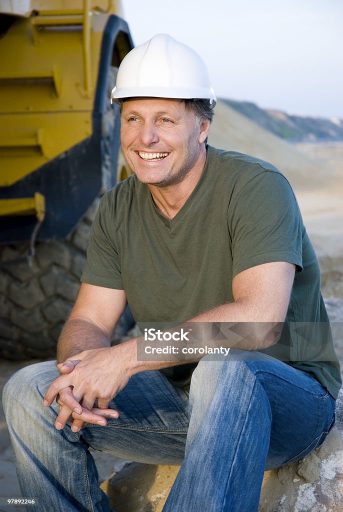 Feliz sorridente Trabalhador da Construção Civil. - Royalty-free 40-44 anos Foto de stock