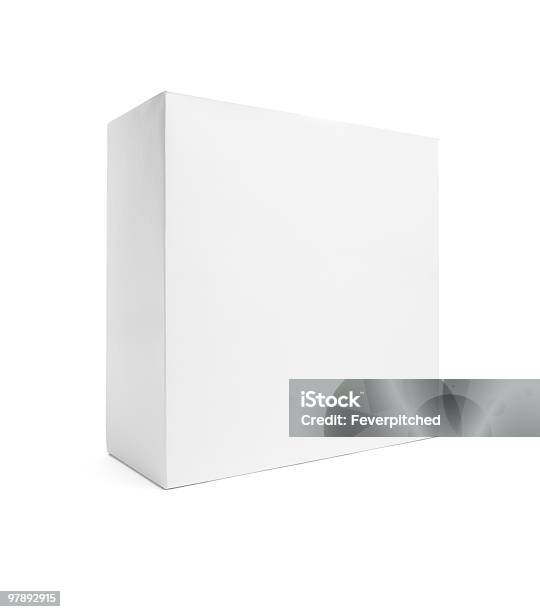 Cuadro En Blanco Aislado En Blanco Foto de stock y más banco de imágenes de Blanco - Color - Blanco - Color, Caja, Cajón para embalar