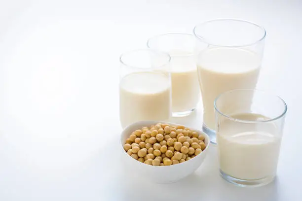 Soymilk is a plant-based drink produced by soybeans